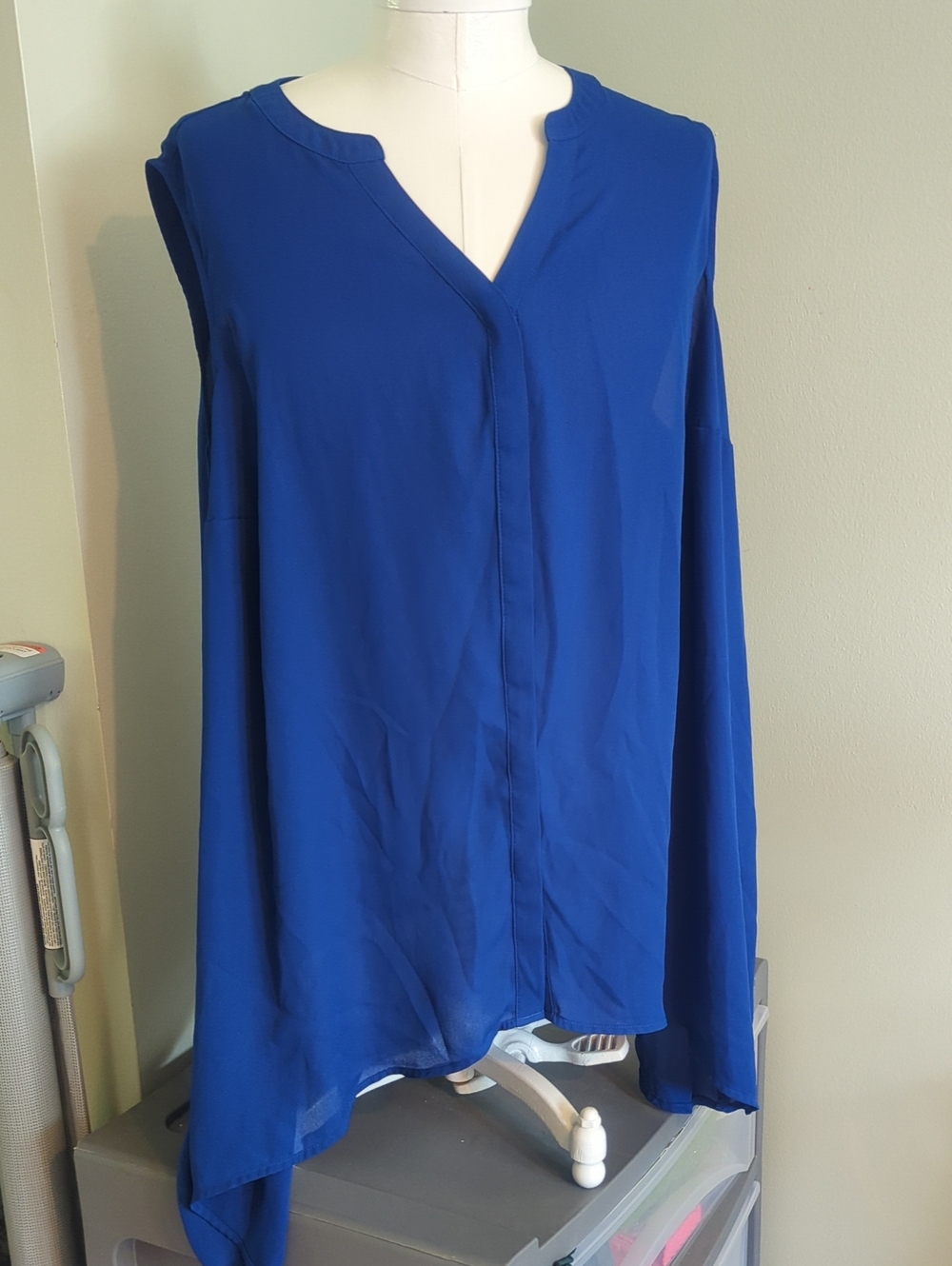Apt. 9 Cobalt Blue V-Neck Long Sleeve Tunic